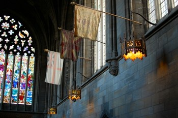 Regimental Flags, Argyll &amp; Sutherland Highlanders, Paisley Abbey, Scotland