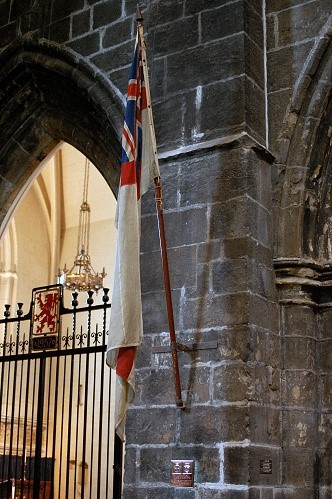 Ensign of HMS Grenville, Paisley Abbey, Scotland