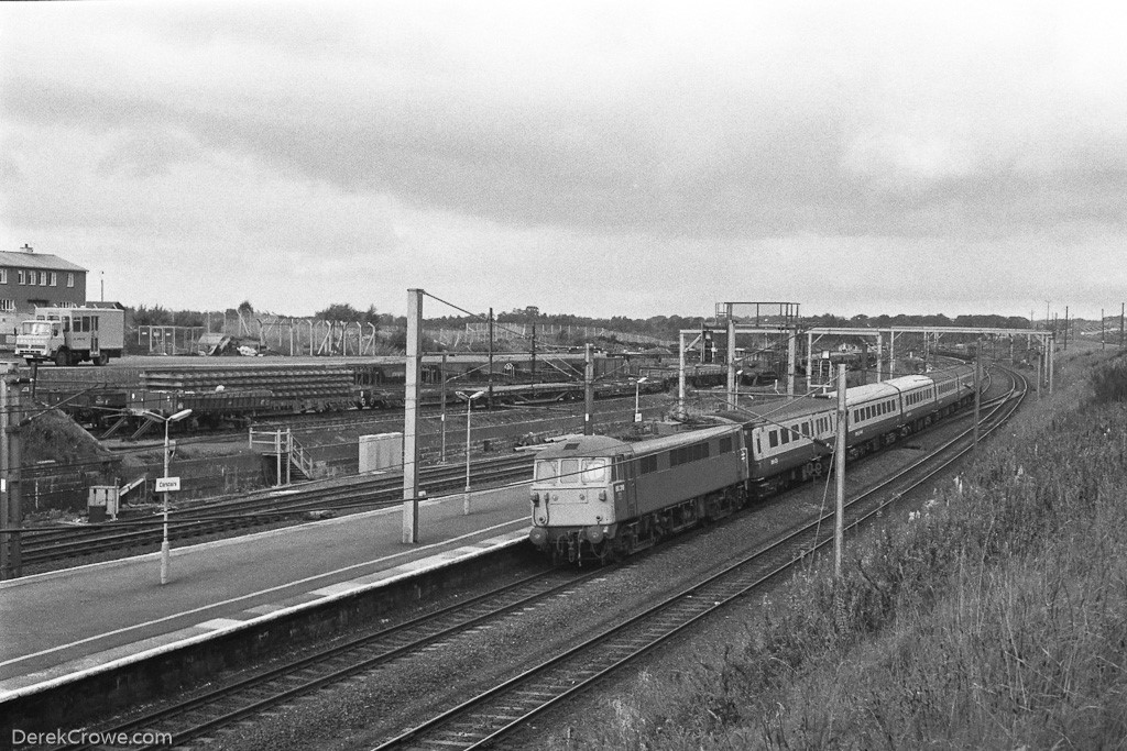 Harwich Boat Train 86319 Carstairs Railway Station 1984