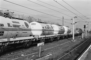 Hydrocyanic Tanks 37035 Berwick upon Tweed Railway Station 1988 British Rail