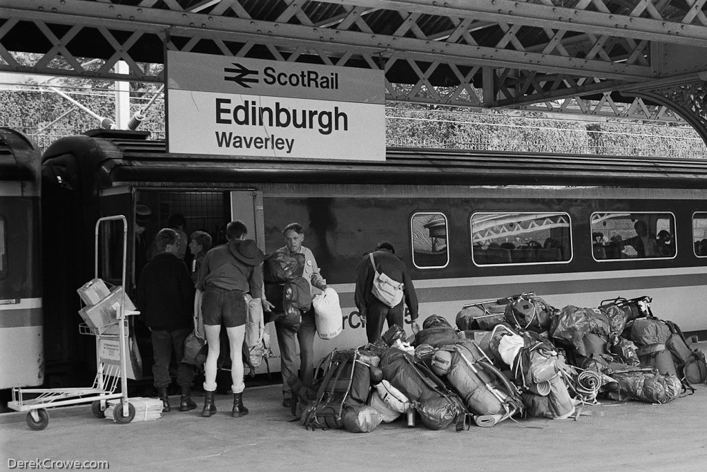 Luggage Edinburgh Waverley Railway Station 1989